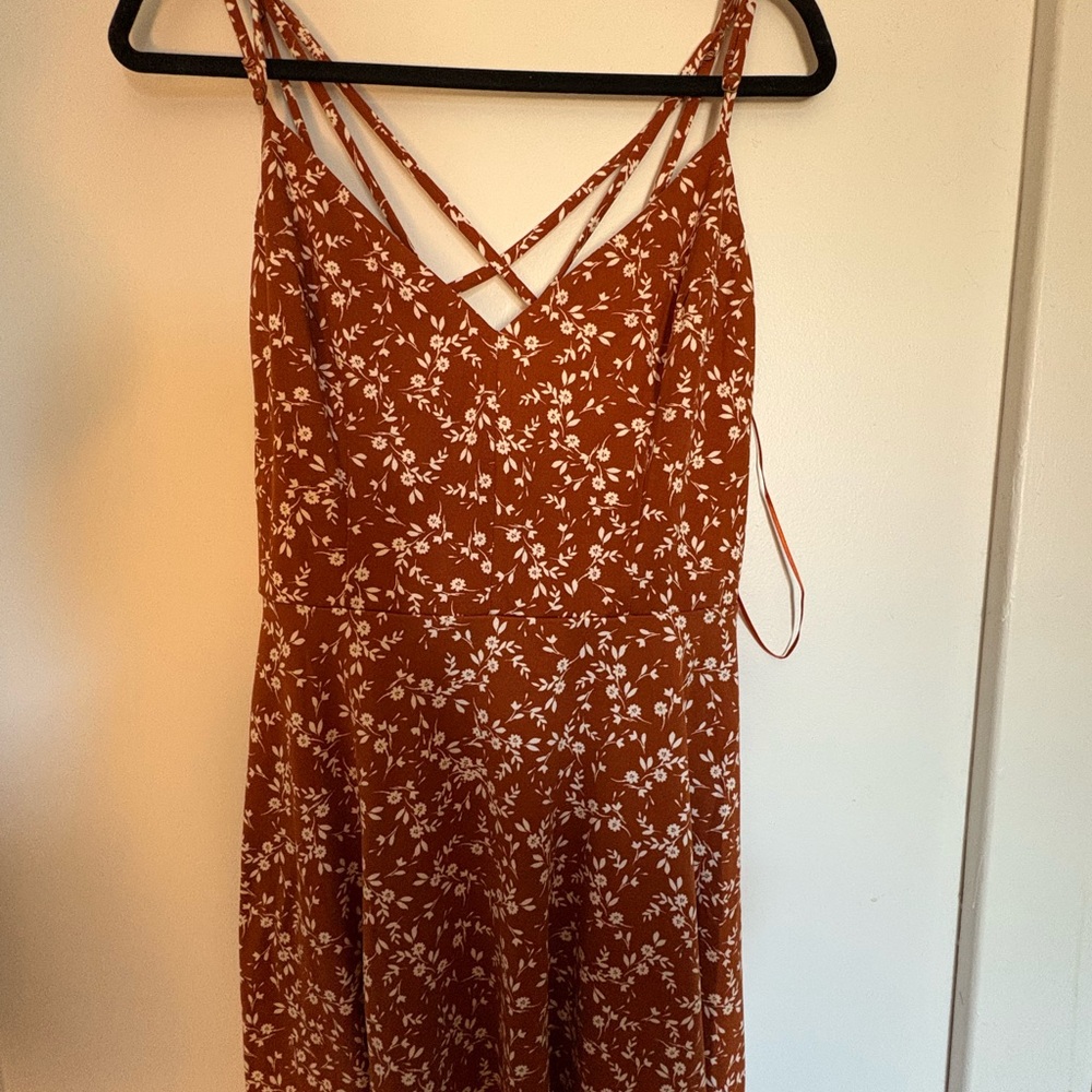 Nine Britton Rust Floral Mini Dress